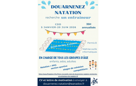 Douarnenez Natation recherche un entraîneur